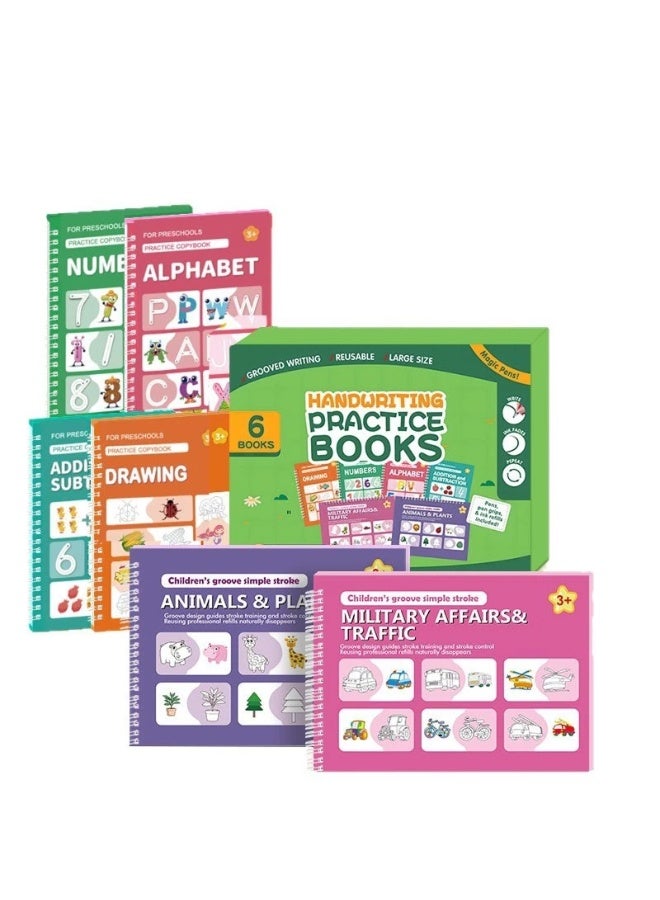 Capstro Calligraphy Practice Book Set for Kids – Tracing Notebooks with Pen Set, Letter & Number Practice for Early Writing Skills, Hands-On Learning Activity with Gift Box - Image 1